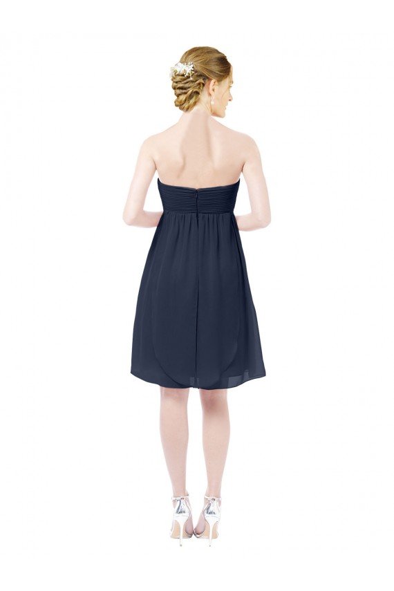 Sweetheart Knee Length Chiffon Cocktail Dress Open Back UK