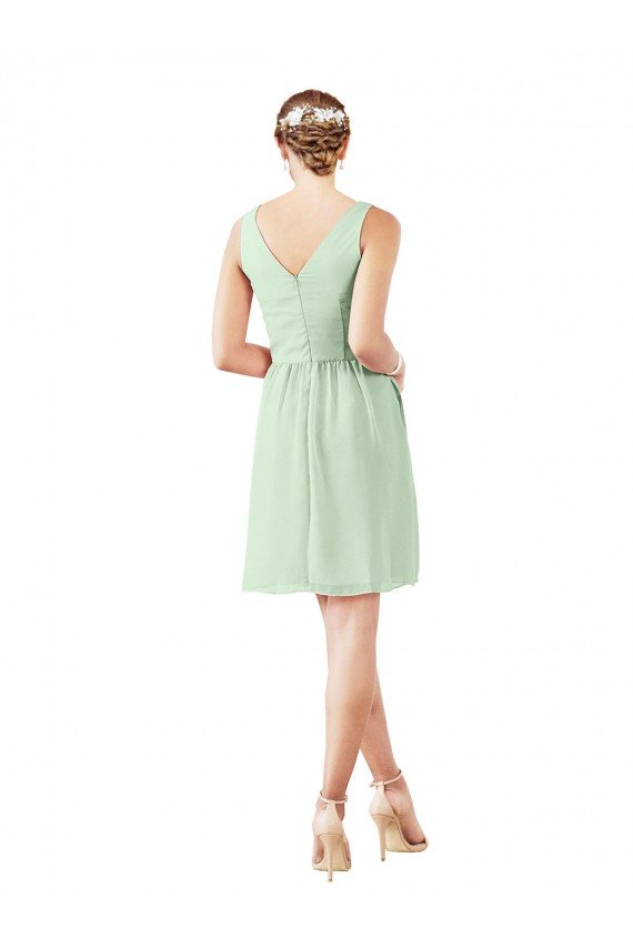 v-Neckline Short Knee Length Chiffon Cocktail Dress UK
