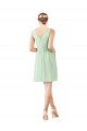 v-Neckline Short Knee Length Chiffon Cocktail Dress UK