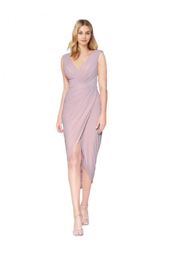 Short High Low Mermaid Chiffon Wrapped Cocktail Dress UK
