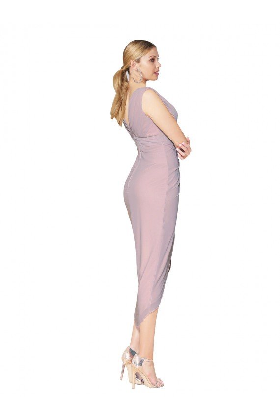 Short High Low Mermaid Chiffon Wrapped Cocktail Dress UK