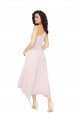 Midi Length One Shoulder Chiffon Cocktail Dress UK