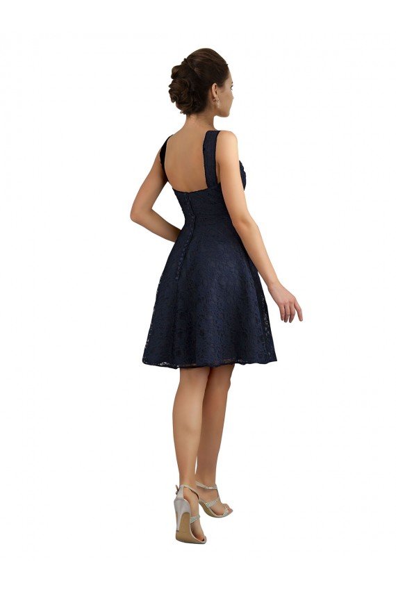 Lace Cocktail Dress with Sweetheart Neckline and Button Back Detail UK