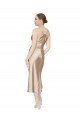 Empire Waist Silky Satin Midi Length Cocktail Dress UK