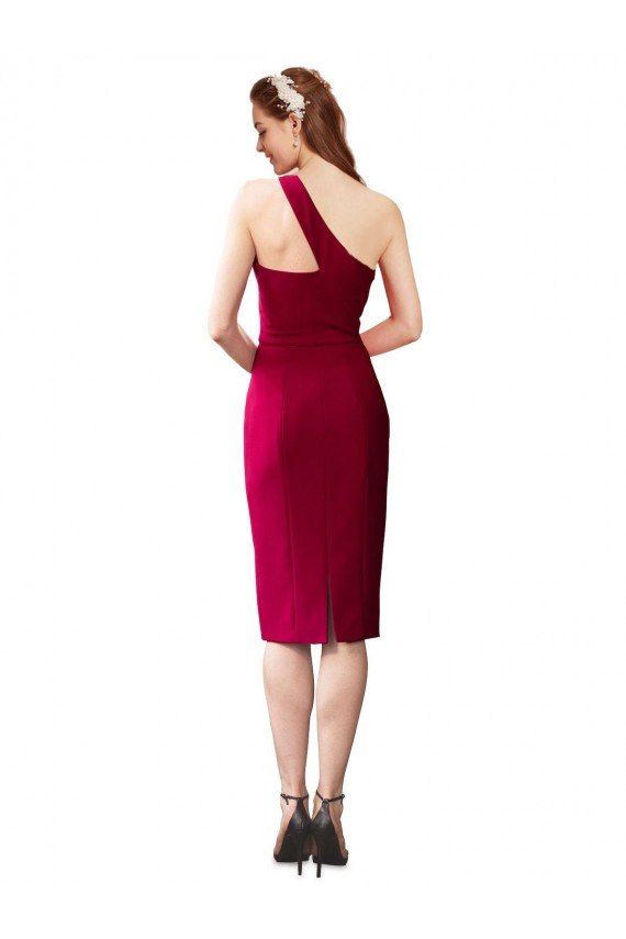One Shoulder Short Crepe Cocktail Dress UK