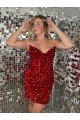 Sweetheart Sleeveless Short Velvet Sequin Cocktail Dress UK