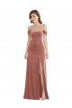 Off the Shoulder Flounce Sleeve Velvet Cocktail Dress with Pockets UK
